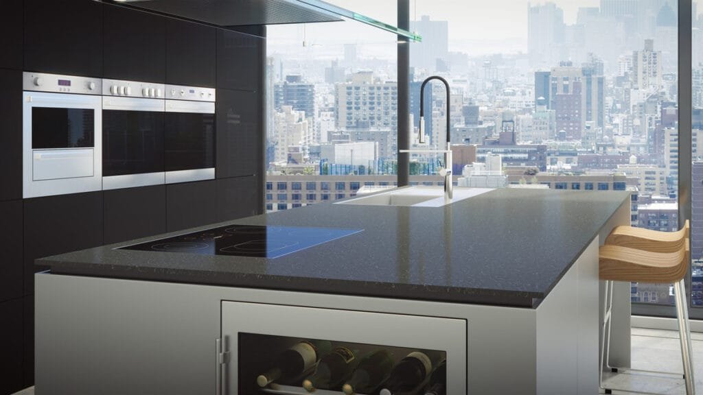 Caesarstone Piatra Grey Composiet Aanrechtbladen