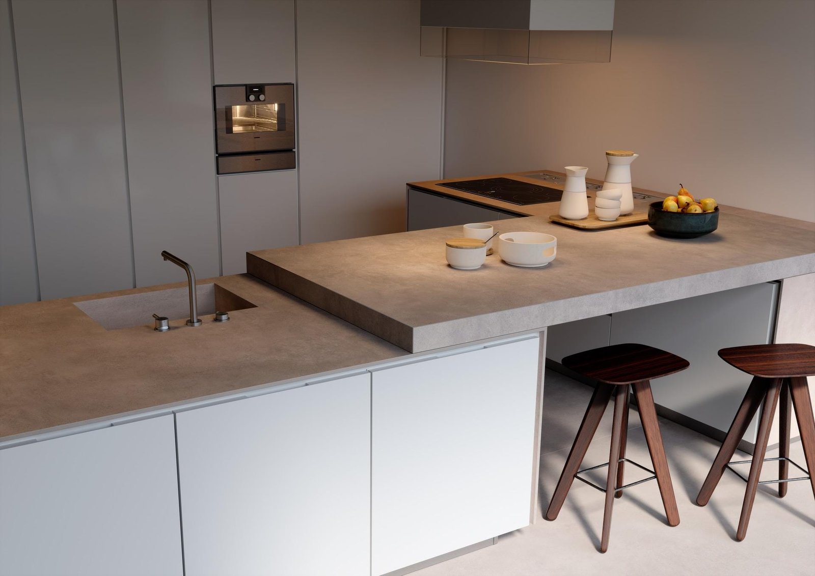 Marazzi Concrete Look Cementum Ash keramiek Keukenbladen