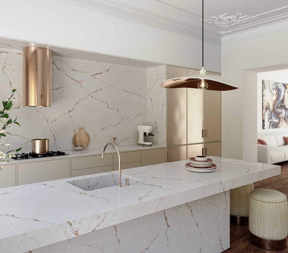Silestone Versailles Ivory Composiet Keukenbladen