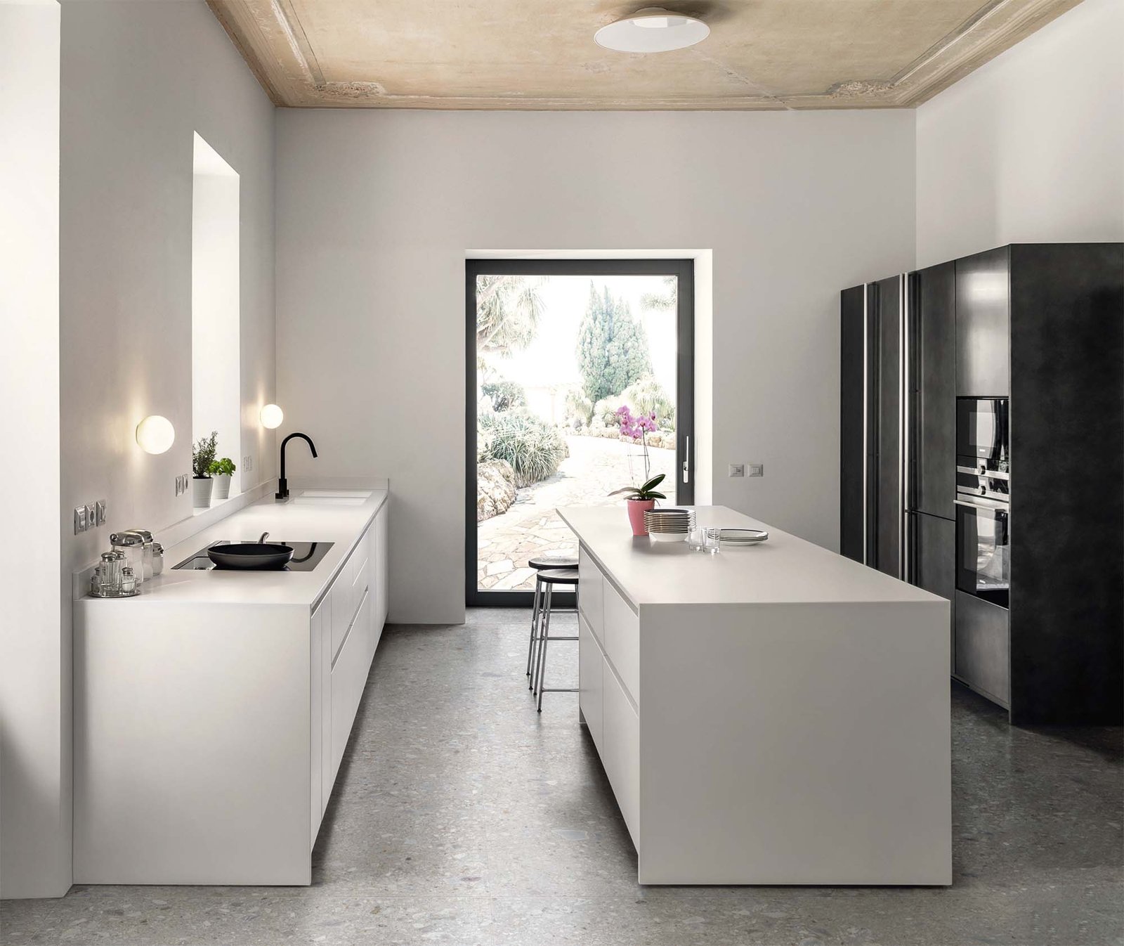 keramiek Werkbladen Solid Color White Satin Marazzi
