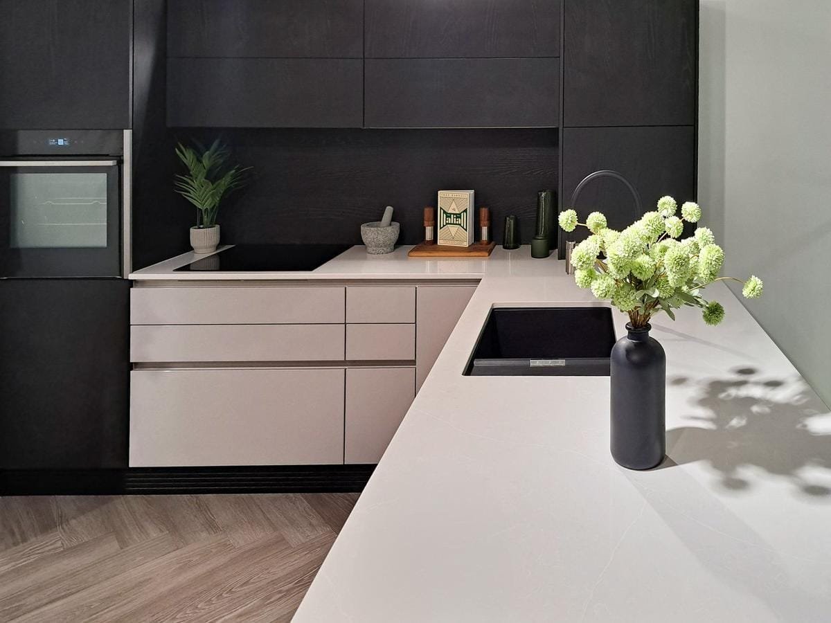 Composiet Aanrechtbladen Botticino Grey Unistone